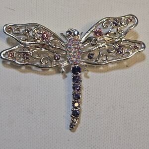 Treska‎ Jeweled Dragonfly Broach Brooch